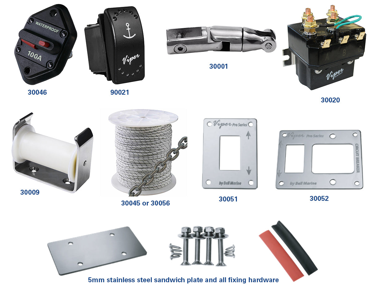 VIPER PRO S SERIES MICRO DRUM ANCHOR WINCH BUNDLE JPW12855