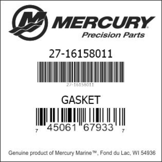 GASKET MERCURY 16158011