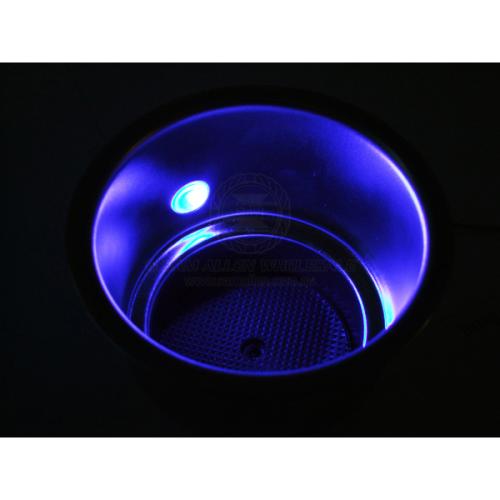DRINK HOLDER SS RECESSED WITH BLUE LED LIGHT 37495