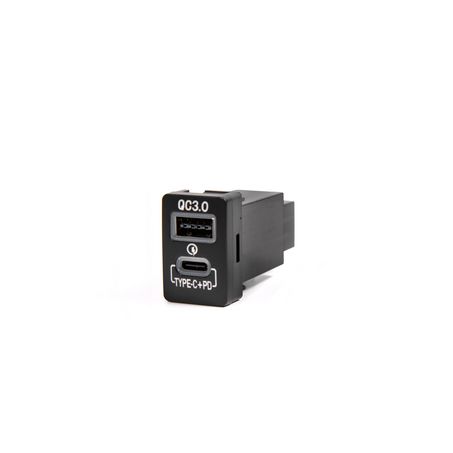 NARVA OE STYLE USB A/USB C SOCKET SWITCH - SUITS TOYOTA, 32.5 X 22MM 63305BL