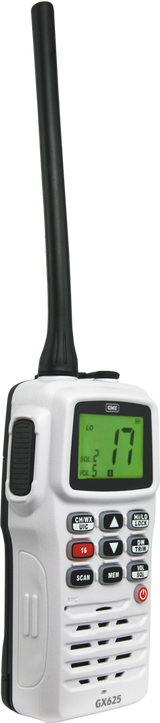 5/1 WATT HANDHELD VHF MARINE RADIO - WHITE GX625W
