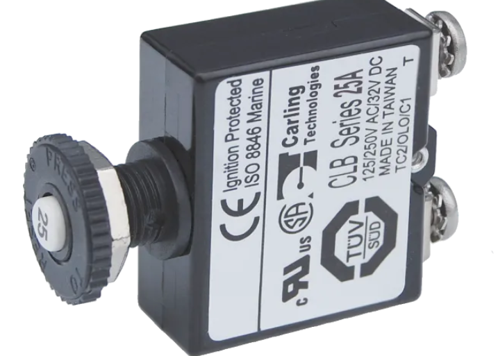 CARLING PUSH BUTTON SCREW TERMINAL CIRCUIT BREAKER CT-PBST-25