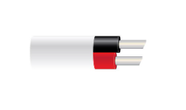 OEX 4MM TWIN CORE TINNED MARINE CABLE, RED/BLACK WITH WHITE SHEATH - 50M ROLL ACX0966