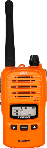 5/1 WATT IP67 UHF CB HANDHELD RADIO - BLAZE ORANGE TX6160XO