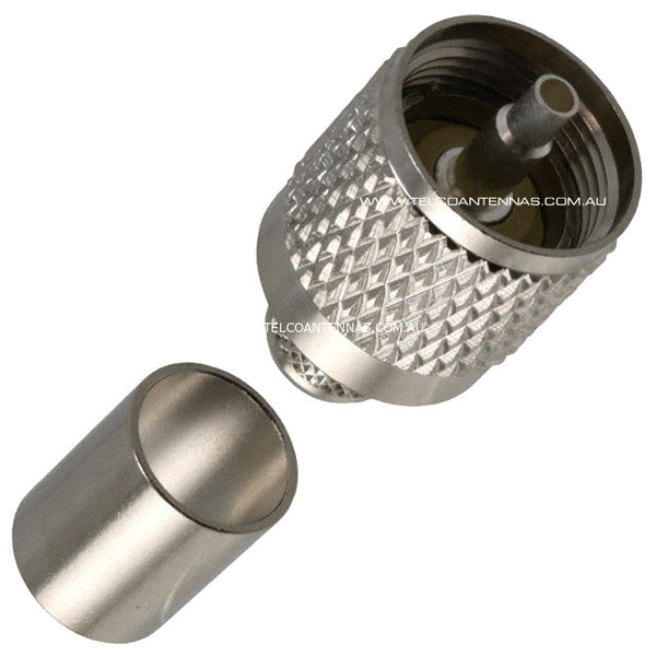 UHF MALE CRIMP CONNECTOR - LMR400/RG8  UHFM-CRIMP-400