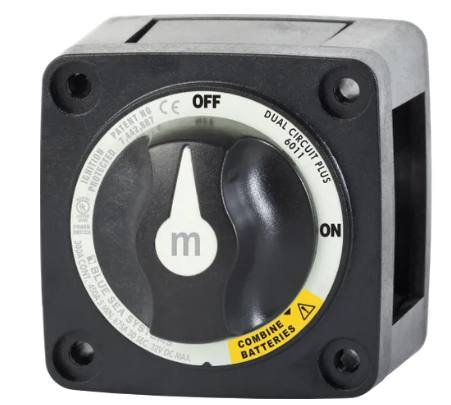 BATTERY SWITCH 300A DUAL CIRCUIT+ BLACK BS-6011200B