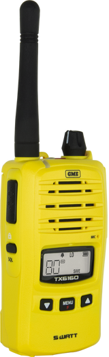 5/1 WATT IP67 UHF CB HANDHELD RADIO - YELLOW TX6160XY