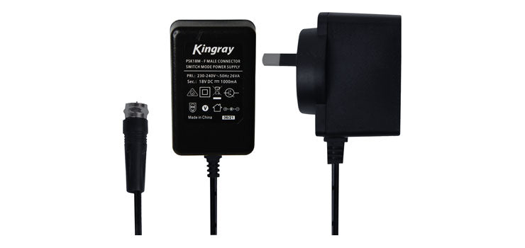 18VDC 1000MA POWER SUPPLY WITH F-TYPE CONNECTOR M9493