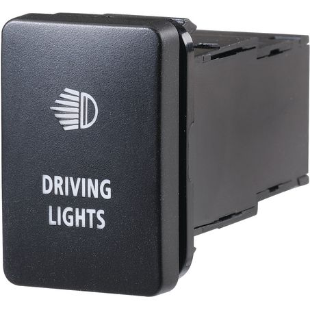 TOYOTA STYLE SEALED PUSH SWITCH OFF/ON SPDT 3A 12V BLUE LED 63304BL
