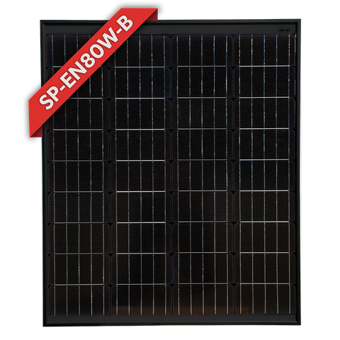 SOLAR PANEL - 80W MONO BLACK FRAME780 X 676 X 35MM SP-EN80W-B
