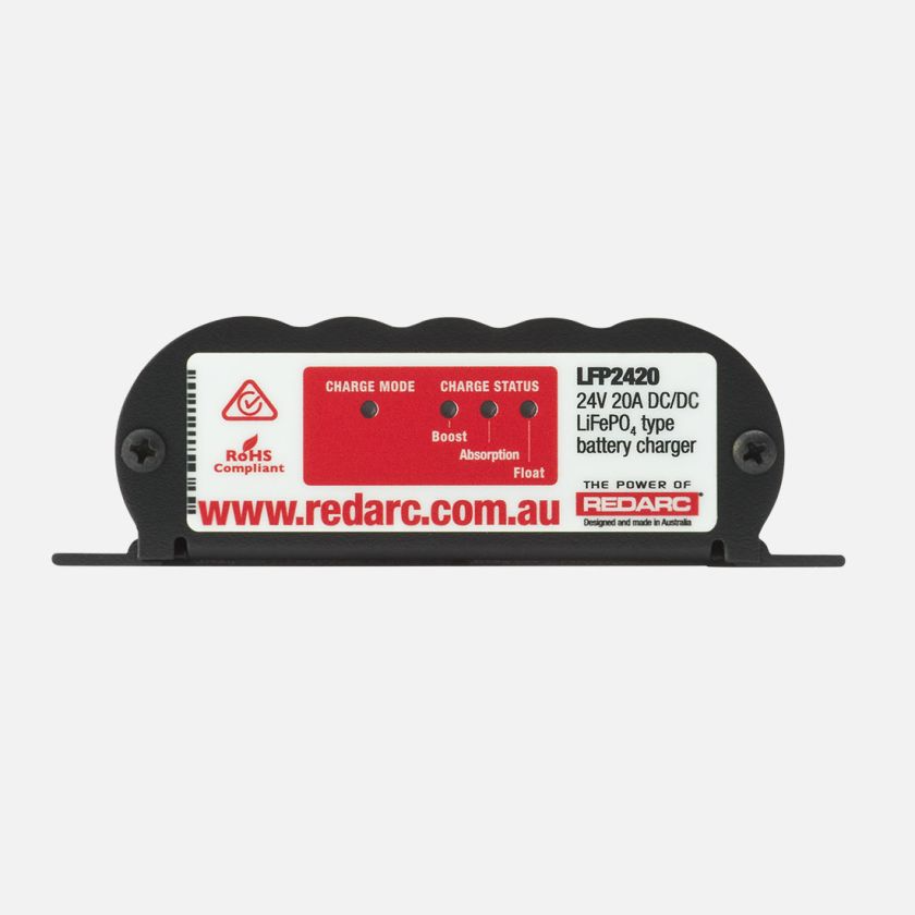 LFP2420 - REDARC LITHIUM BATTERY CHARGER - 3 STAGE 20A 9V-32V IN, 24V OUT LFP2420
