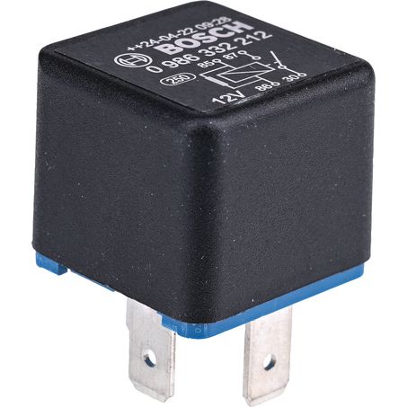 BOSCH MINI RELAY 12V NORMALLY OPEN 30A - RESISTOR PROTECTED 0986332212