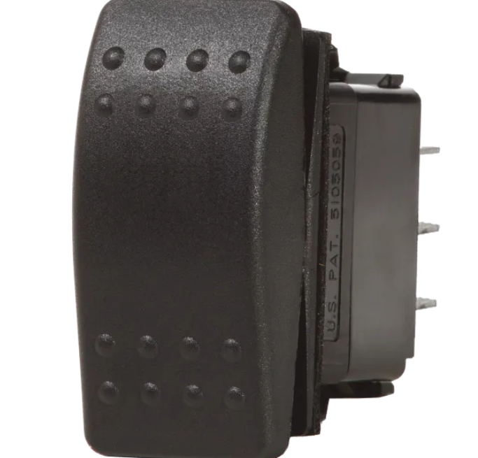 SWITCH CONTURA 2 DPDT (ON)OFF(ON) BLACK BS-7938B