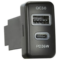 USB/USB-C PANEL MOUNT CHARGER FOR TOYOTA APCCT06