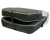 SC40 FOLDING PADDED BOAT SEAT - DARK BLUE/OFF WHITE PIPING JPW2786