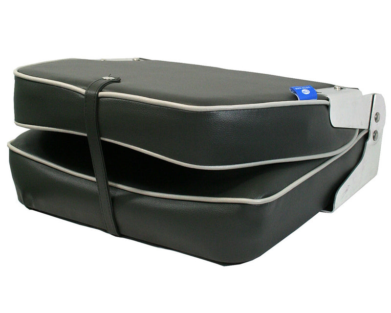 SC40 FOLDING PADDED BOAT SEAT - DARK BLUE/OFF WHITE PIPING JPW2786