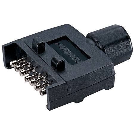 NARVA TRAILER PLUG 7 PIN FLAT - PLASTIC 82141BL