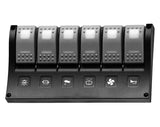 SWITCH PANEL WITH 6 GANG LED ROCKER SWITCHES JPW12972