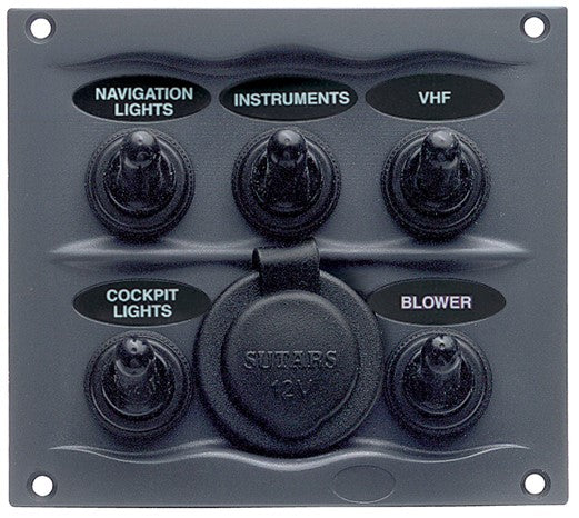 BLA 5 GANG SWITCH PANEL 12V SOCKET 113822