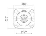 ULTRAFLEX X74 SQUARE FLANGE SUITS UP20F HELM INTERMEDIATE DASH POSITION U43048