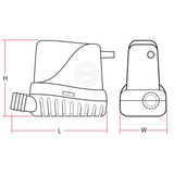 PUMP BILGE SUBMERSIBLE TMC AUTO EYE 1500GPH 12V 23199