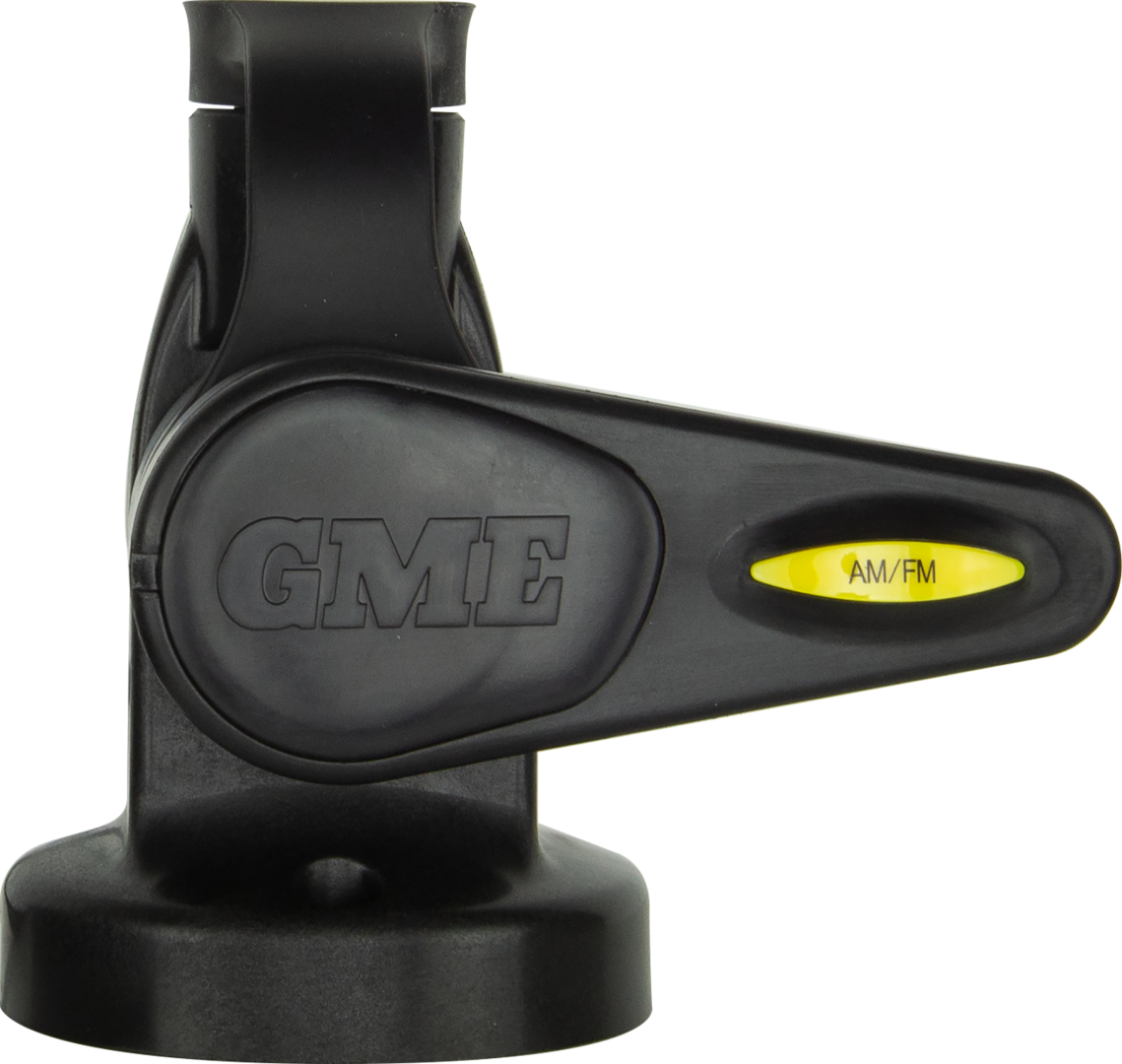 SINGLE SWIVEL ROUND ANTENNA BASE - SUIT AW36XX WHIPS - BLACK ABL015B