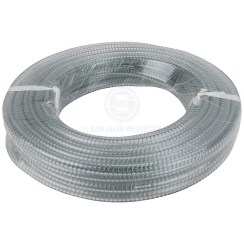 HOSE SUCTION PVC CLEAR WITH WIRE HOSE 3/4 19MM CLEAR WIRE 76350 P/M