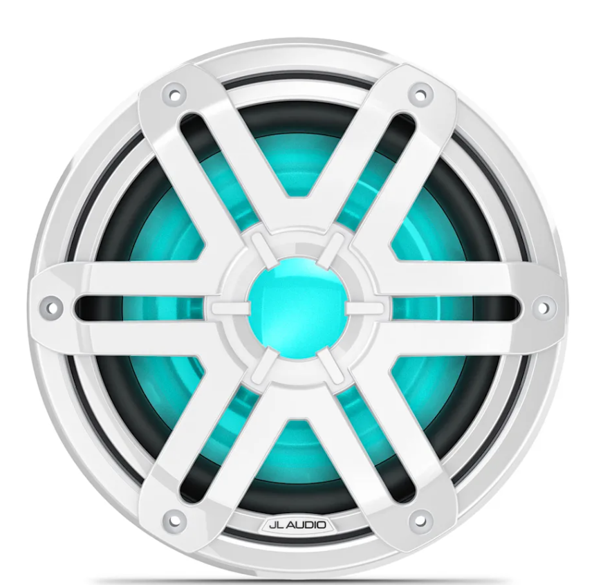 JL AUDIO® M200 MARINE SUBWOOFER 10″ WITH LED AND WHITE SPORT GRILLE 010-04759-00