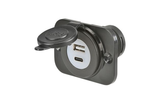 DUAL USB SINGLE SOCKET 81103BL – OHM Electronics