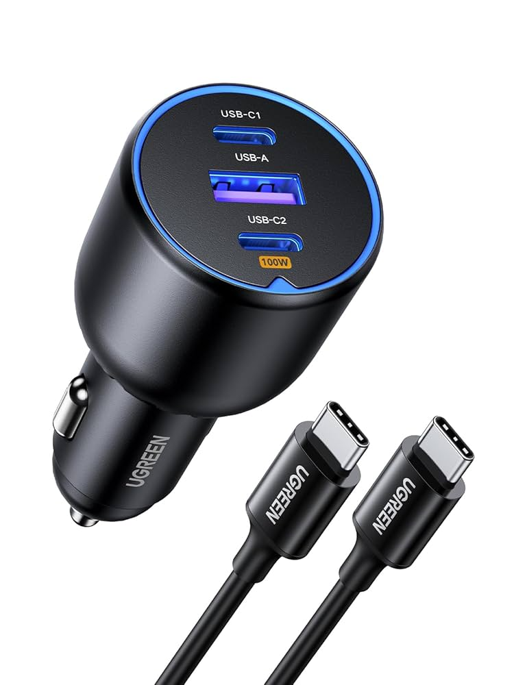UGREEN 130W USB CAR CHARGER 3 PORTS CIGARETTE LIGHTER ADAPTER 90889
