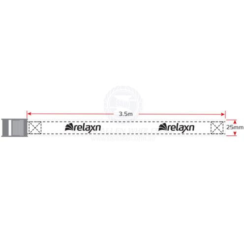 TIE DOWN 25MM WEBBING X 3.5M LOOP WITH SS CAM BUCKLE PAIR 70570
