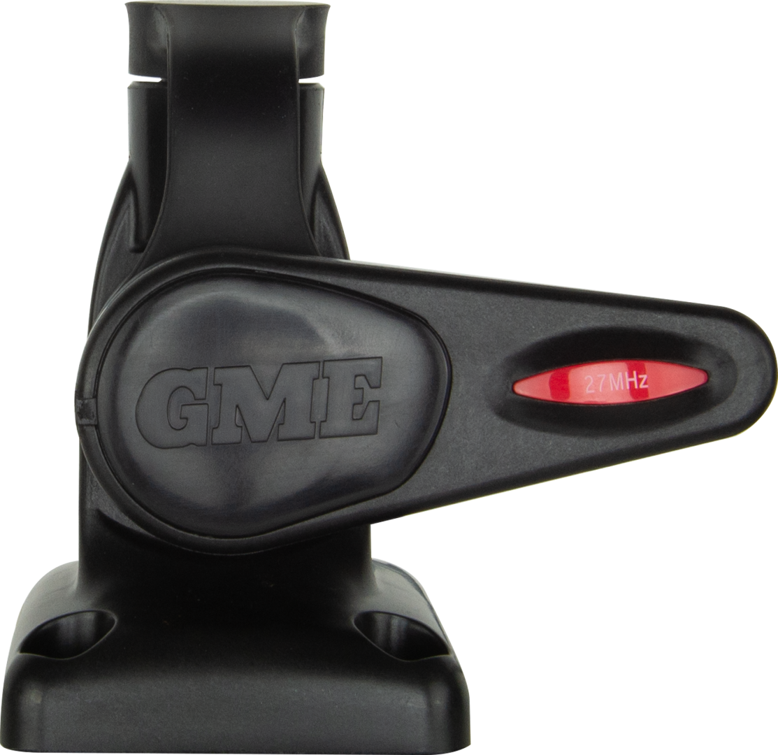 GME ANTENNA BASE RECTANGLE SINGLE SWIVEL BLACK ABL013B