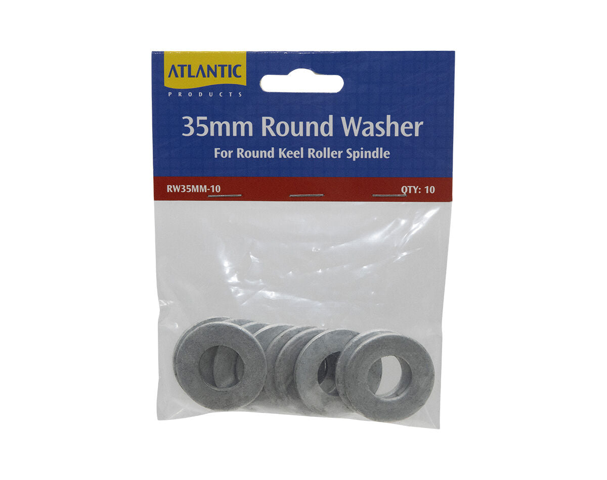 GALVANISED TRAILER ROLLER WASHER 35MM SUITS 16MM PIN (10PK) RM35MM-10