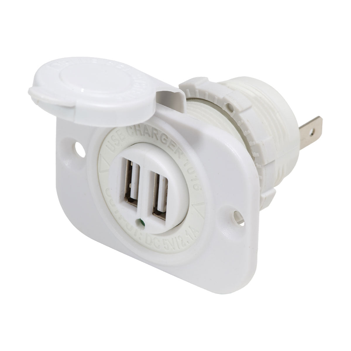 BLUE SEA 12/24V DUAL USB 2.1A CHARGER BULK WHITE BS-1016200