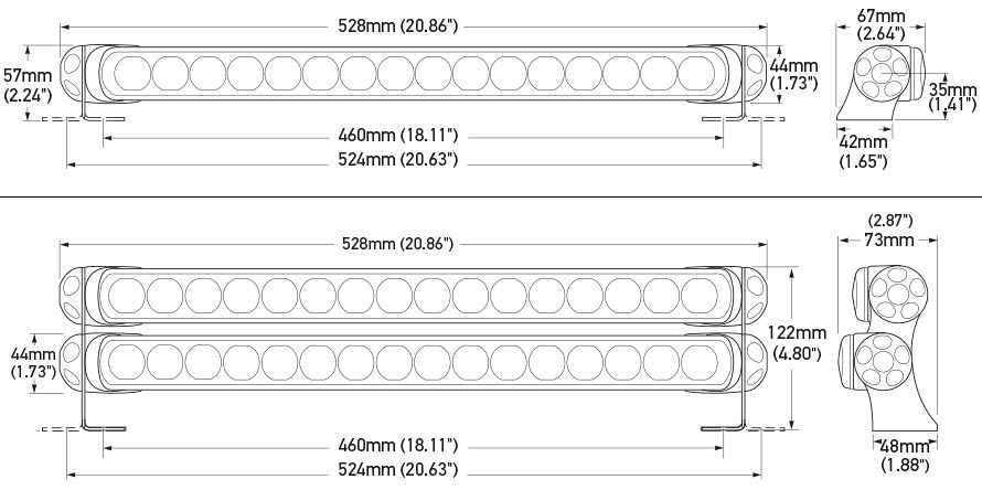 LIGHT BAR COMBO HELLA WHITE 2LT958130451