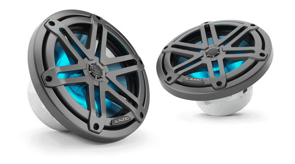 M3-770X-S-GM-I 7.7" MARINE SPEAKERS GRAY SPORT GRILLES LED 010-03067-00