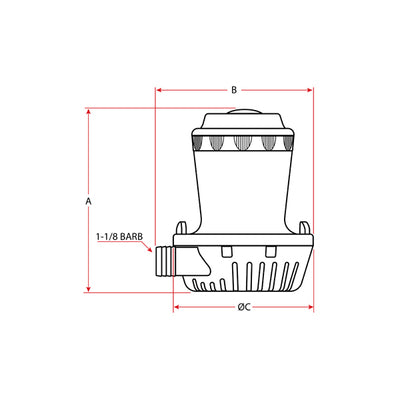 SHURFLO 2000 12V BILGE PUMP 232106