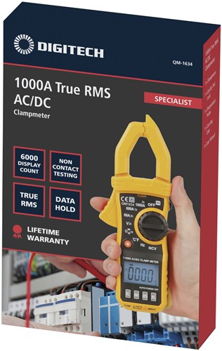 1000A TRUE RMS AC/DC CLAMP METER QM1634