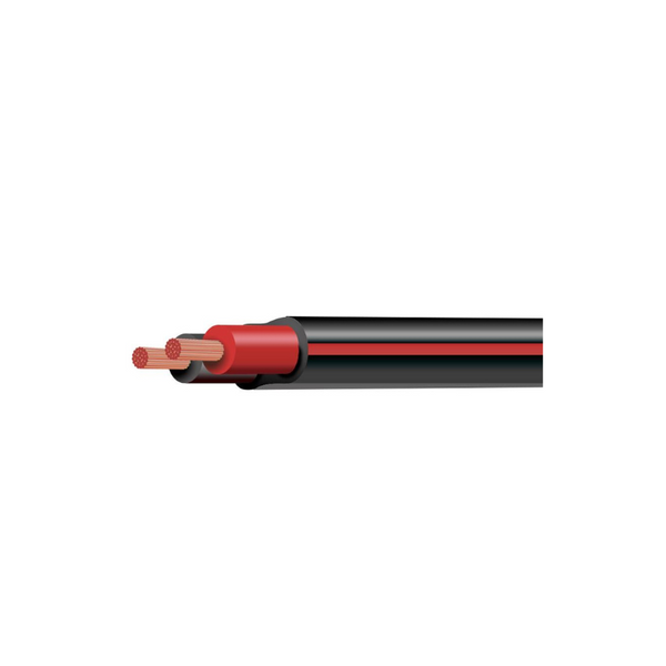 6 B&S RED/BLACK TWIN CORE BATTERY CABLE W/ BLACK SHEATH P/M