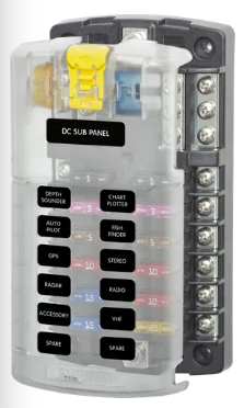 FUSE BLOCK STBLADE 12CIRC W/GND/CV BS-5026B