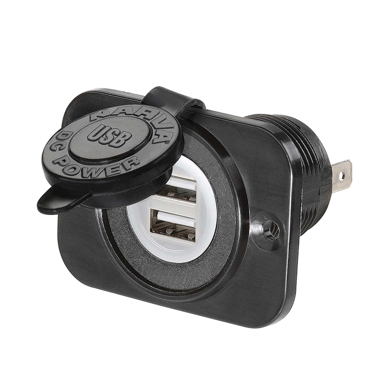 DUAL USB SOCKET FLUSH MOUNT BLACK  81134BL
