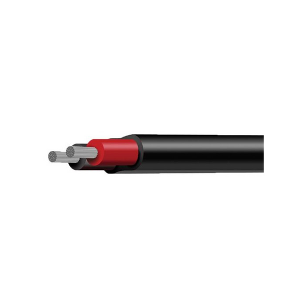 6 B&S RED/BLACK TINNED TWIN CORE MARINE CABLE P/M